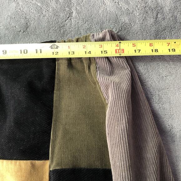 Women's Patchwork Maxi Skirt Heavy Corduroy Hippie Festival Size XL Brown Tan - Picture 5 of 8